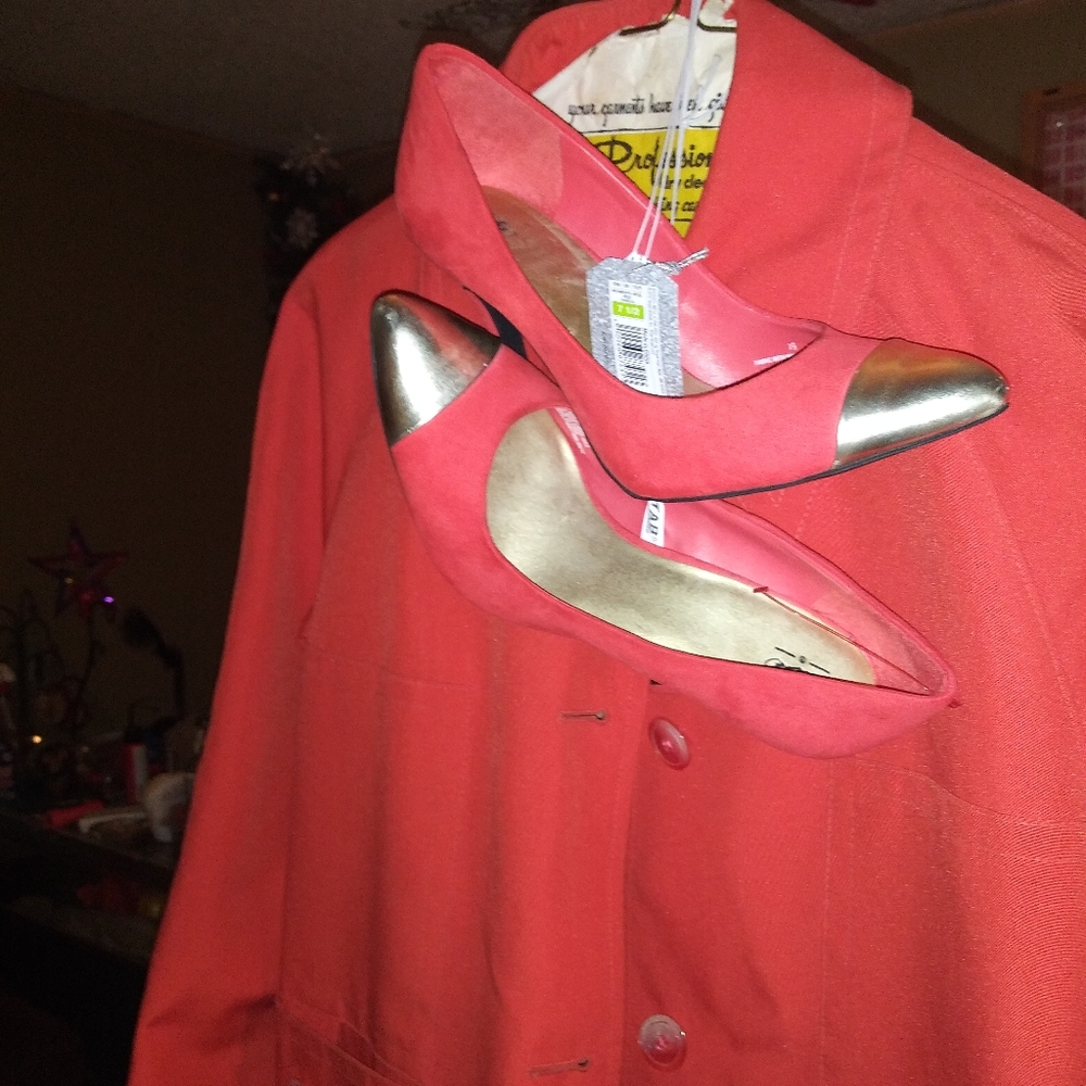 Misty Harbor trench coat and heels